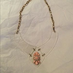 Vintage leucite and chain link necklace